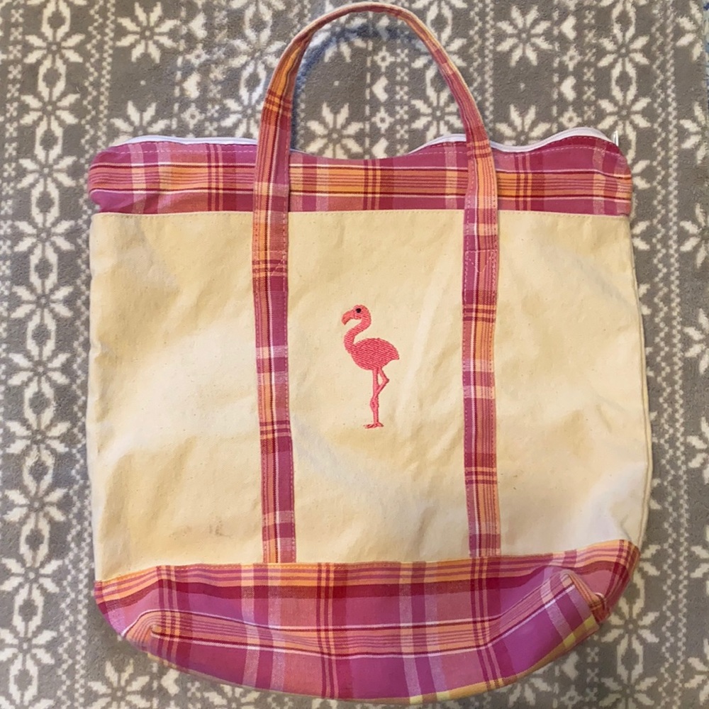 Pink Flamingo Canvas Bag